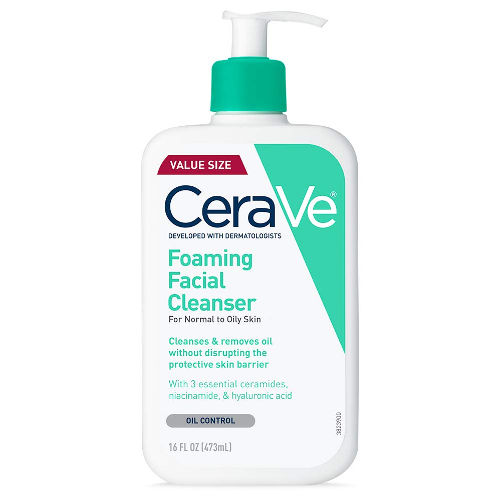 Refresh your skin daily with CeraVe Foaming Facial Cleanser ✨ Fragrance-free formula with Hyaluronic Acid, Ceramides & Niacinamide to cleanse oily skin without over-drying