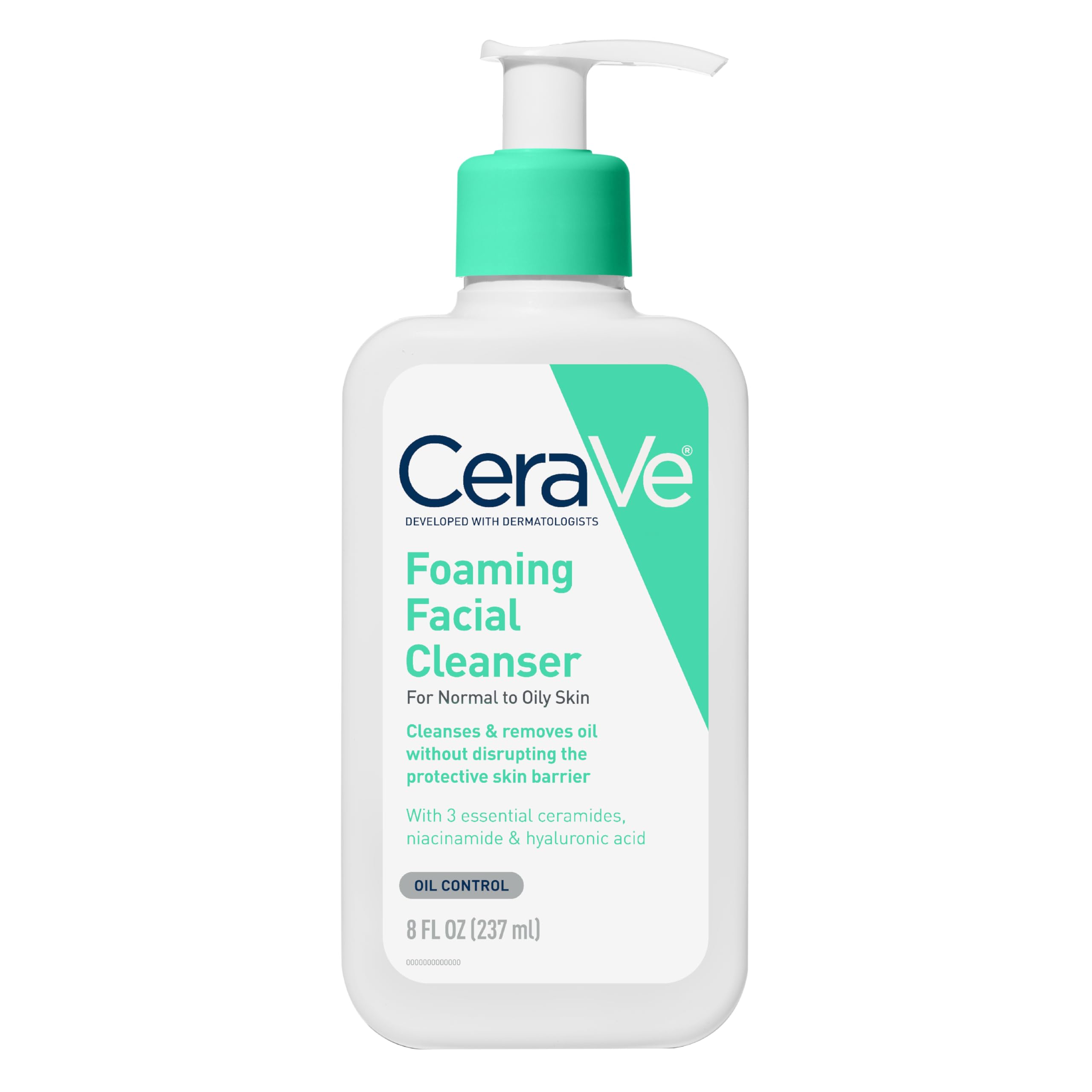 Refresh your skin daily with CeraVe Foaming Facial Cleanser ✨ Fragrance-free formula with Hyaluronic Acid, Ceramides & Niacinamide to cleanse oily skin without over-drying