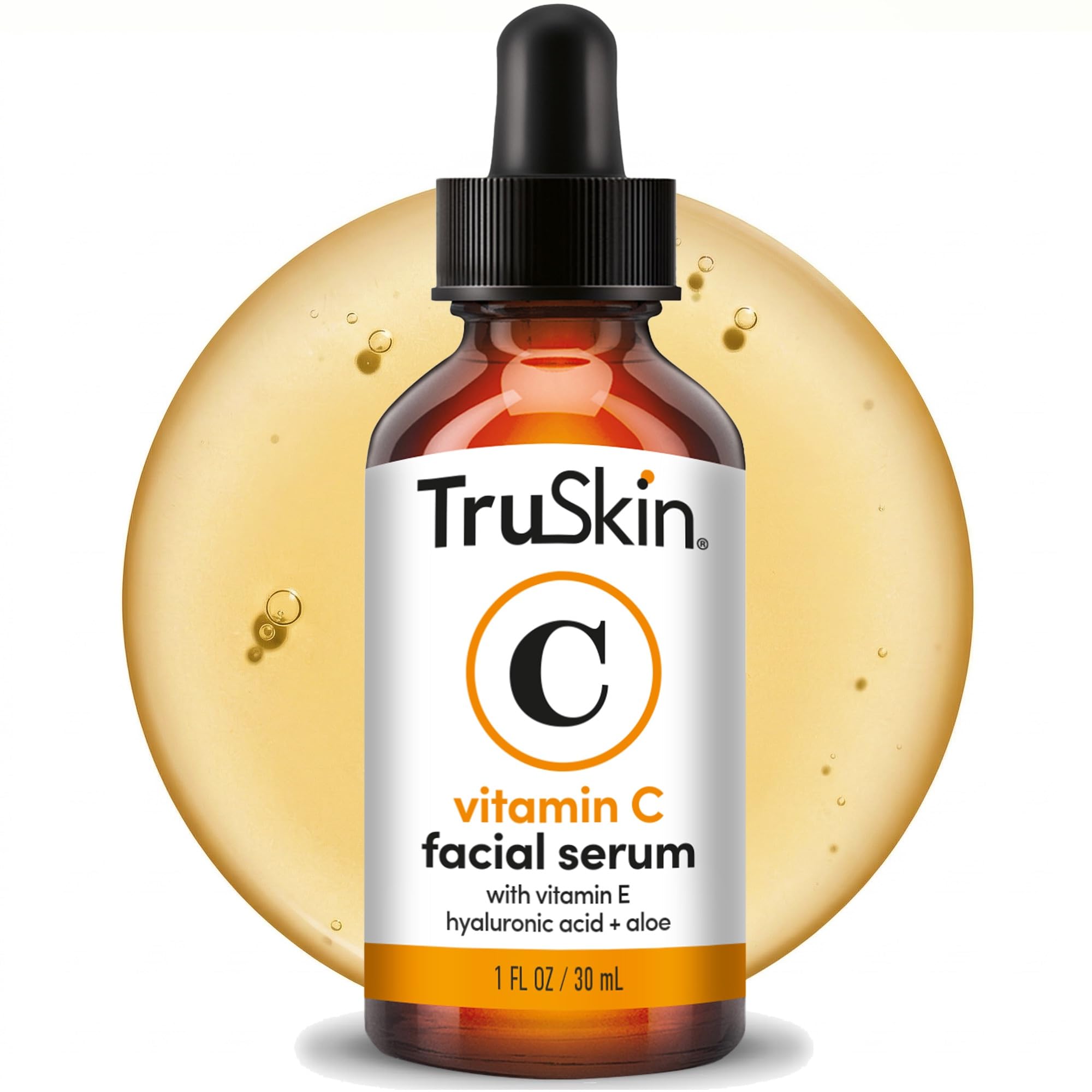 TruSkin Vitamin C Face Serum with Hyaluronic Acid & Vitamin E – Anti-Aging Brightening Serum, 2 Fl Oz