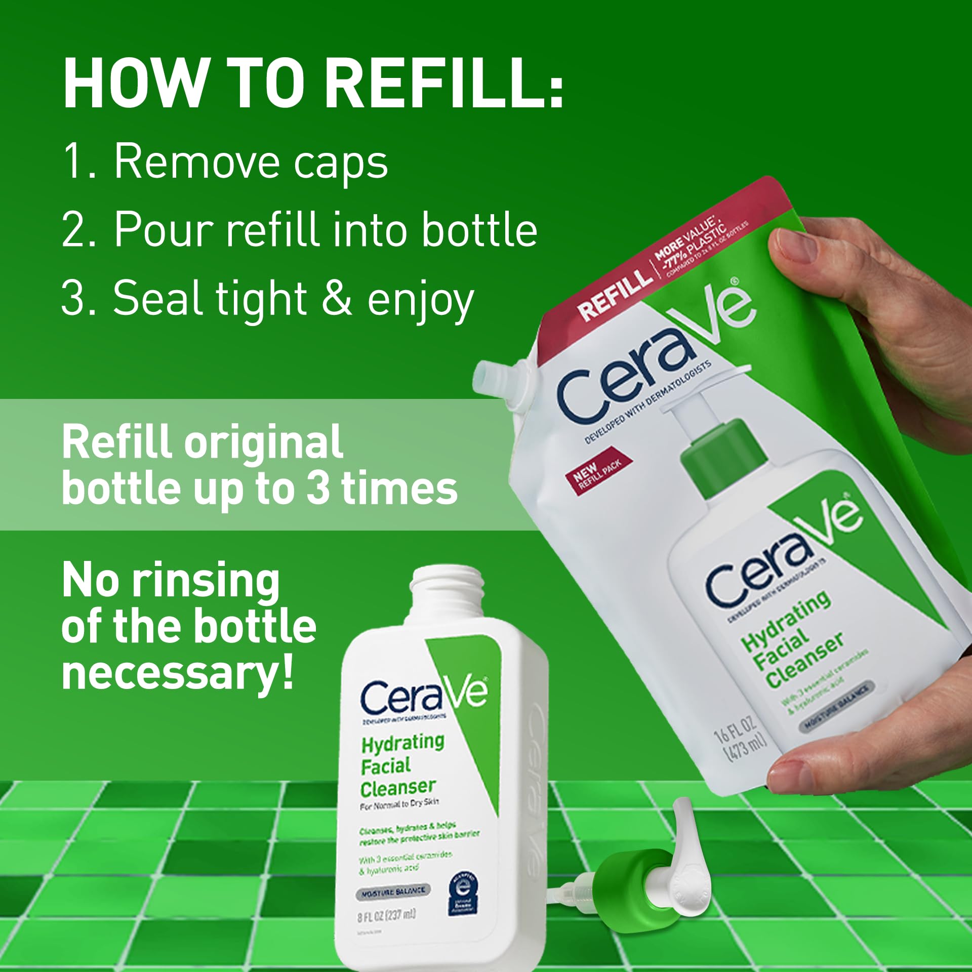 CeraVe Hydrating Facial Cleanser – Moisturizing Face Wash with Hyaluronic Acid & Ceramides for Normal to Dry Skin