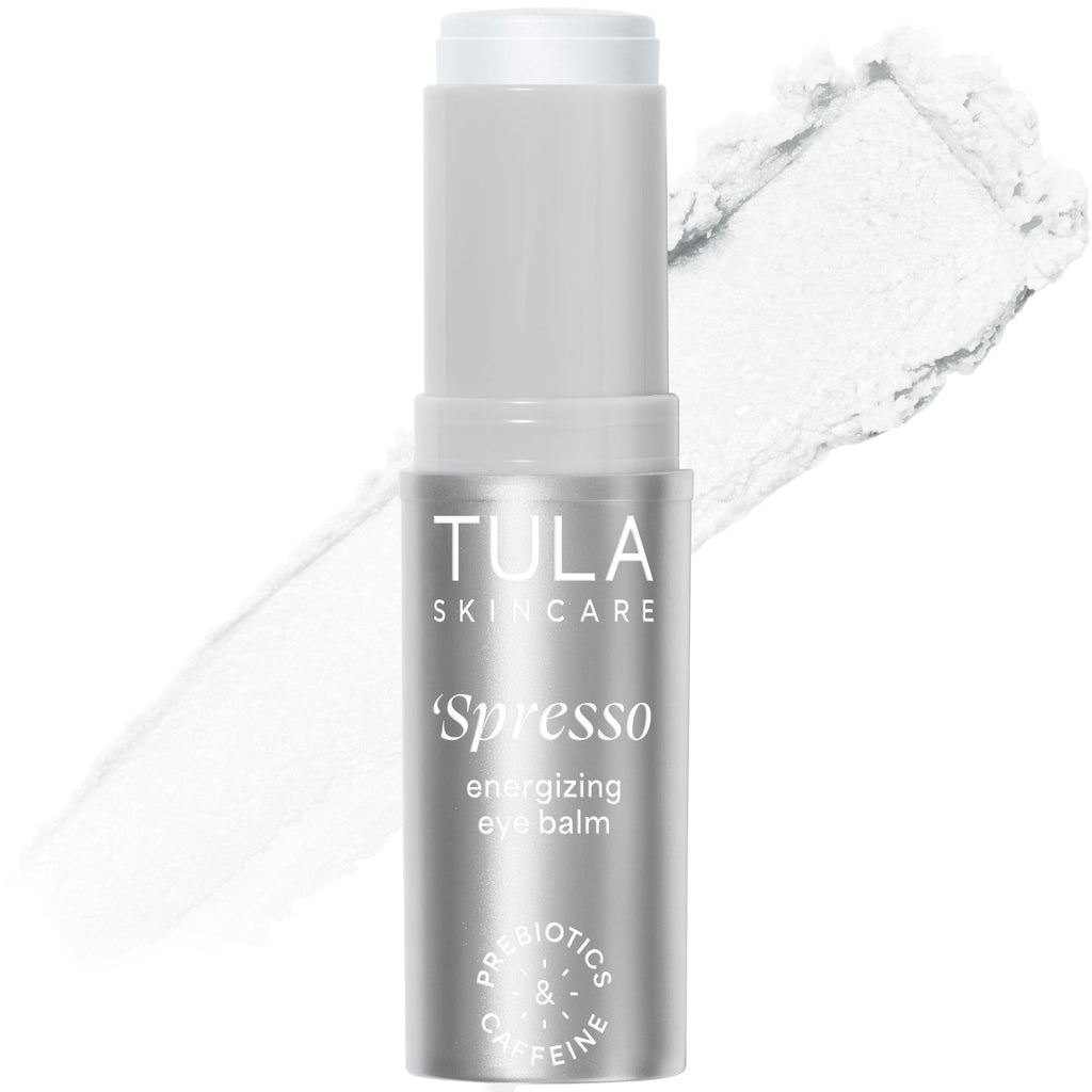 TULA Skin Care Spresso Energizing Eye Balm with Caffeine – Hydrating Under Eye Treatment for Dark Circles, 0.35 oz