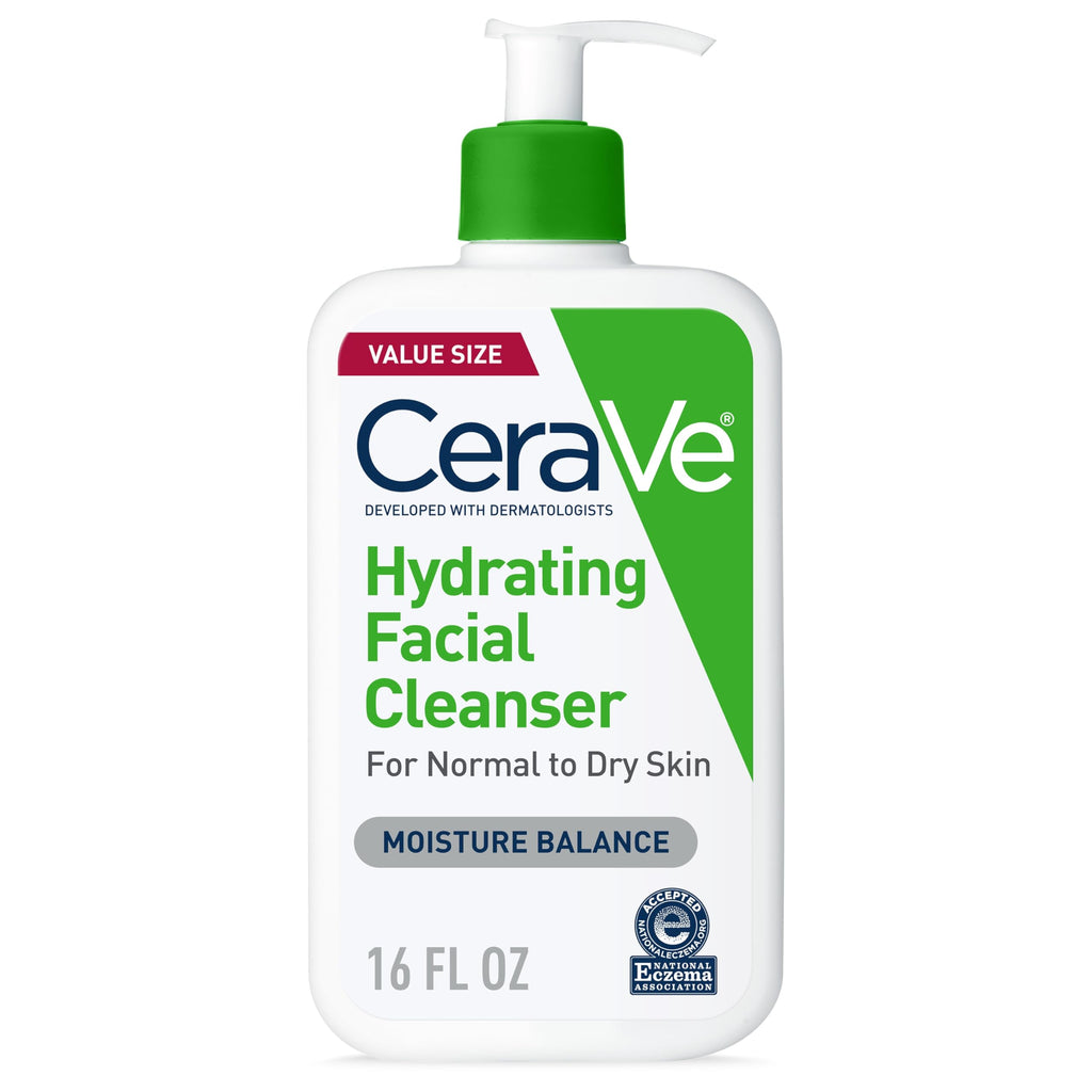 CeraVe Hydrating Facial Cleanser – Moisturizing Face Wash with Hyaluronic Acid & Ceramides for Normal to Dry Skin