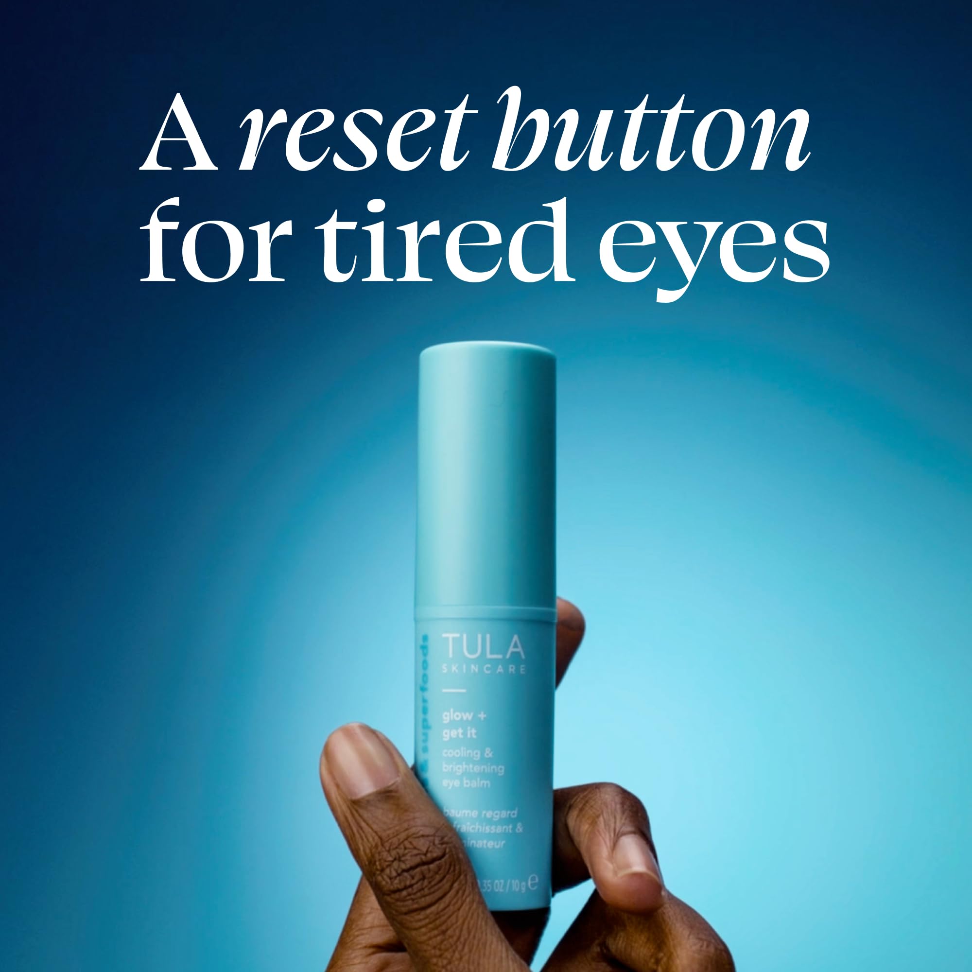TULA Skin Care Spresso Energizing Eye Balm with Caffeine – Hydrating Under Eye Treatment for Dark Circles, 0.35 oz