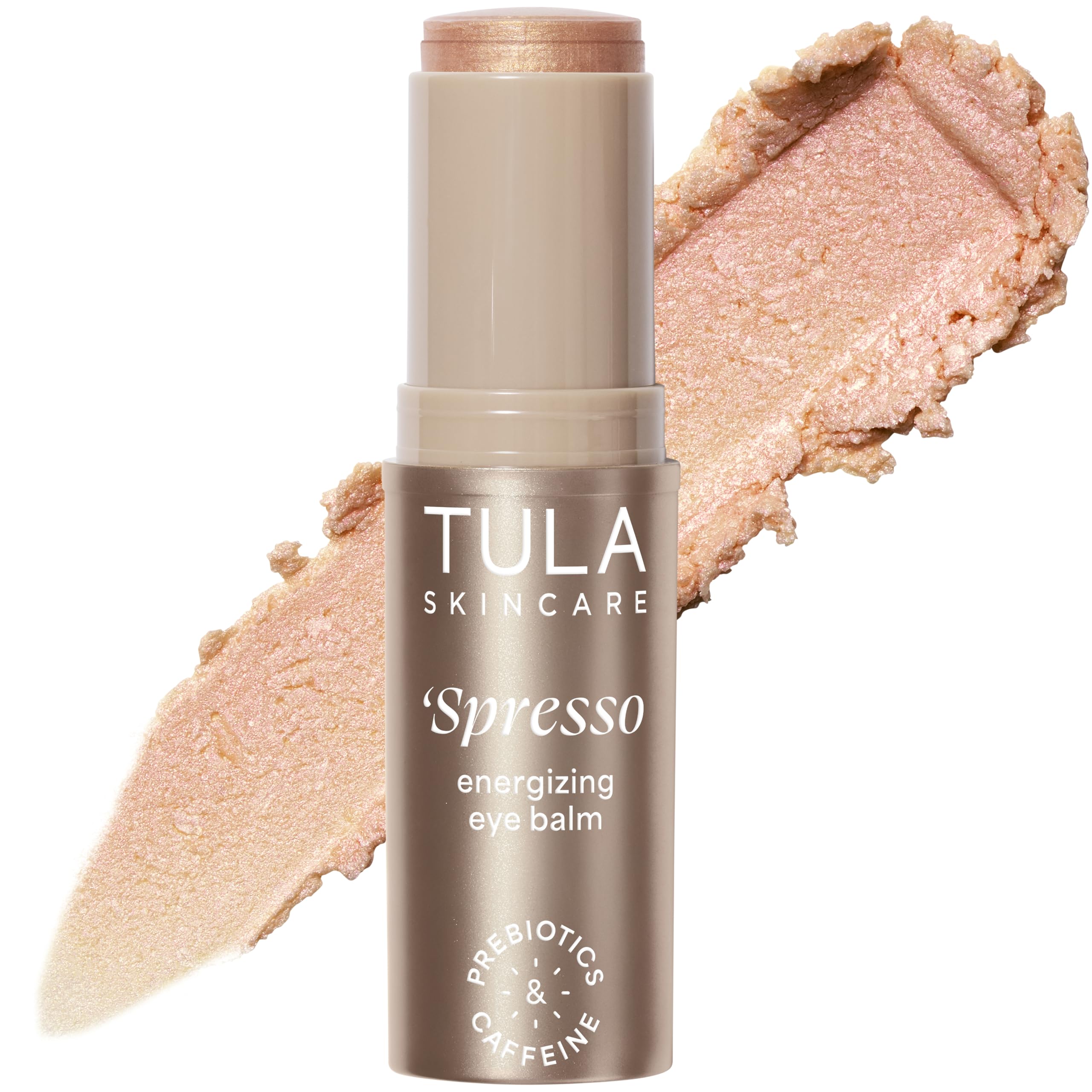 TULA Skin Care Spresso Energizing Eye Balm with Caffeine – Hydrating Under Eye Treatment for Dark Circles, 0.35 oz