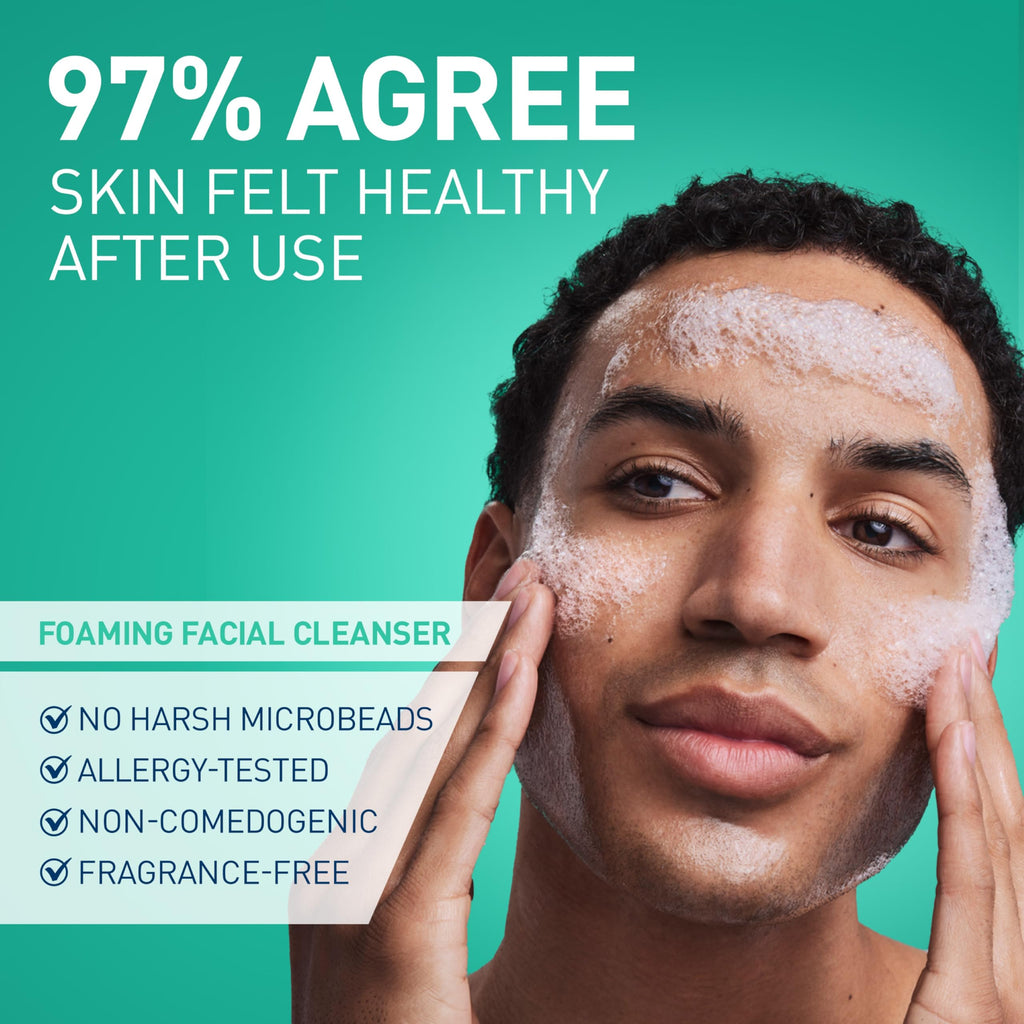 Refresh your skin daily with CeraVe Foaming Facial Cleanser ✨ Fragrance-free formula with Hyaluronic Acid, Ceramides & Niacinamide to cleanse oily skin without over-drying