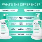 Refresh your skin daily with CeraVe Foaming Facial Cleanser ✨ Fragrance-free formula with Hyaluronic Acid, Ceramides & Niacinamide to cleanse oily skin without over-drying