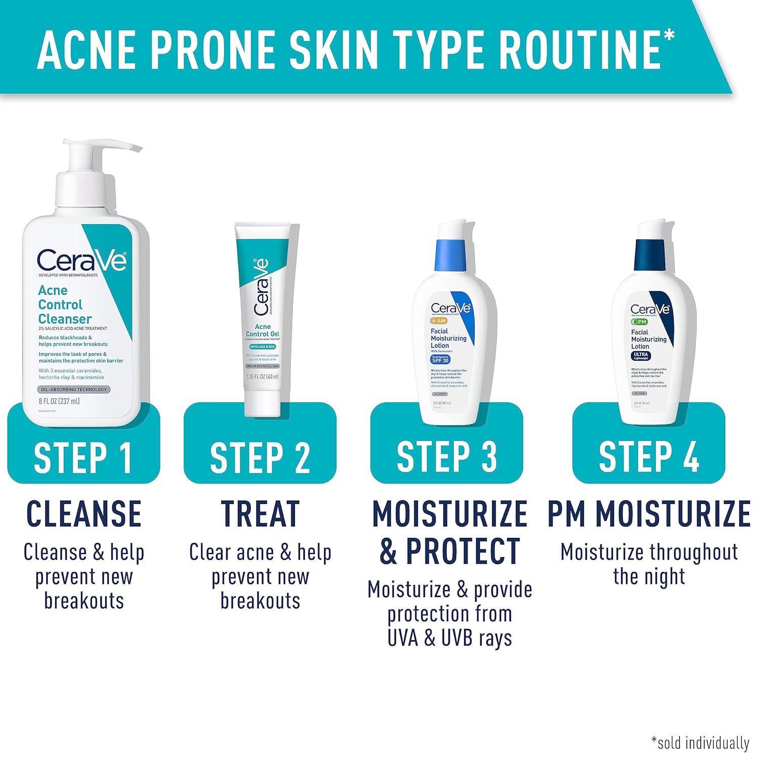 CeraVe Acne Treatment Face Wash – Salicylic Acid Cleanser for Acne & Pore Control