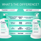 Refresh your skin daily with CeraVe Foaming Facial Cleanser ✨ Fragrance-free formula with Hyaluronic Acid, Ceramides & Niacinamide to cleanse oily skin without over-drying