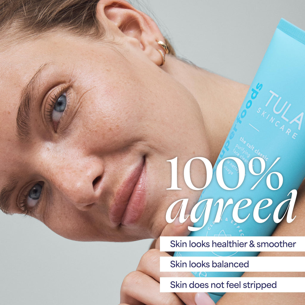 TULA Skin Care Cult Classic Purifying Face Cleanser – Gentle Hydrating Face Wash & Makeup Remover