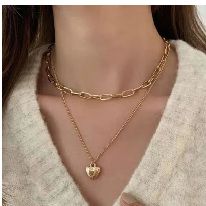 Heart Double layer Gold - Necklace