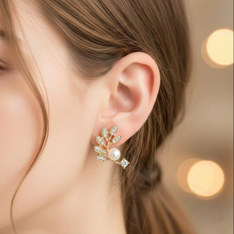 Leaf Pearl Tops Pair