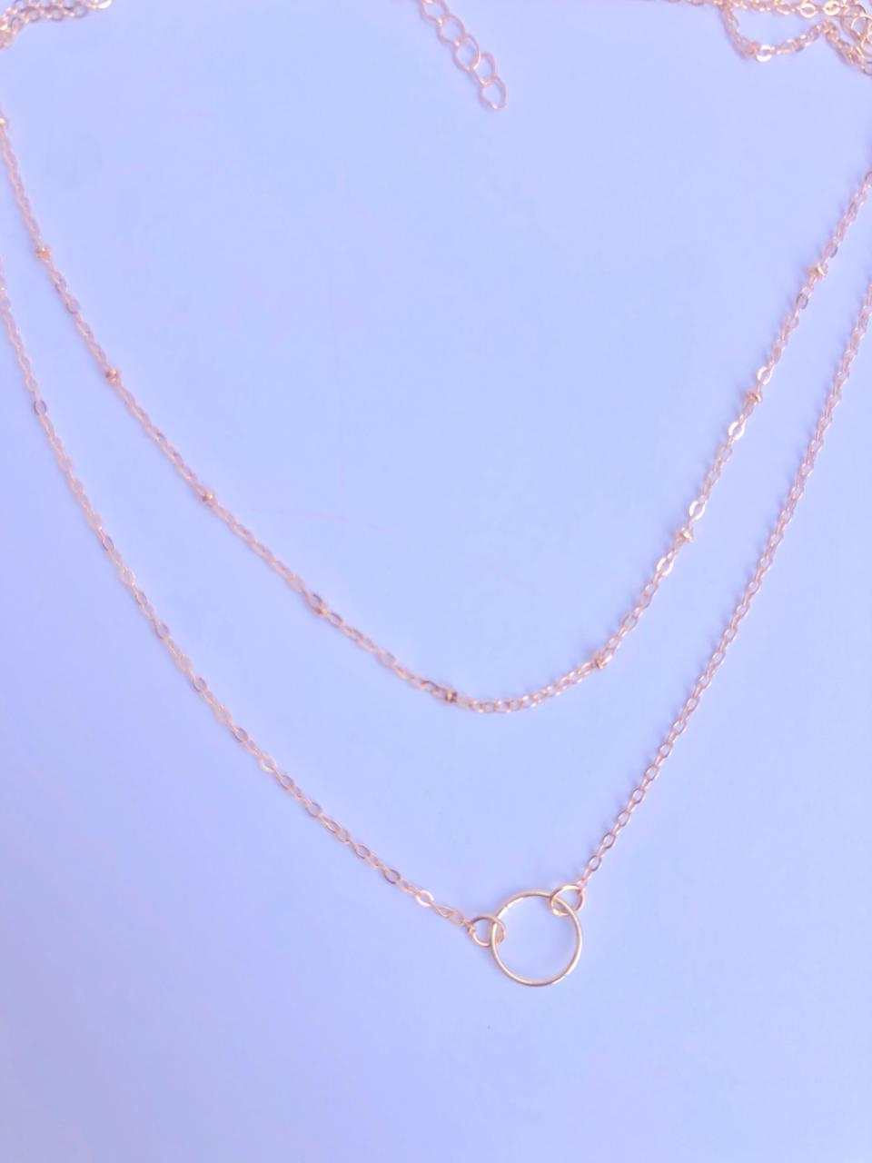 Women 14K Plated Layered Chain Necklaces